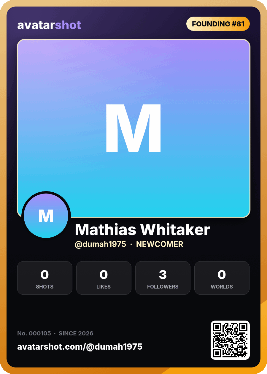 Mathias Whitaker’s Collector Card