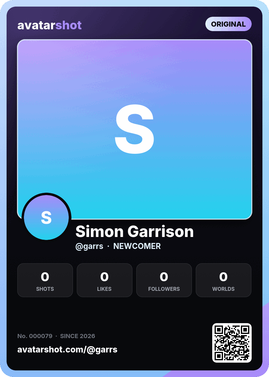 Simon Garrison’s Collector Card